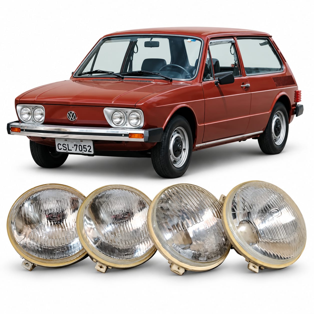4 Faroles usados Brasilia 1976-1982